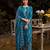 Women Ethnic Motifs Printed Regular Thread Work Linen Kurta with Trousers & With Dupatta