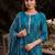 Women Ethnic Motifs Printed Regular Thread Work Linen Kurta with Trousers & With Dupatta