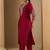 Women Ethnic Motifs Embroidered Regular Liva Straight Kurta with Trousers