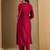 Women Ethnic Motifs Embroidered Regular Liva Straight Kurta with Trousers