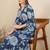 Floral Printed Pleated V Neck Straight Kurta With Trousers