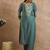 Floral Embroidered Straight Thread Work Kurta With Trouser