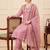 Women Floral Embroidered Regular Thread Work Kurta with Trousers & With Dupatta