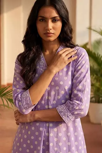 Women Printed Regular Pure Cotton Kurta with Trousers