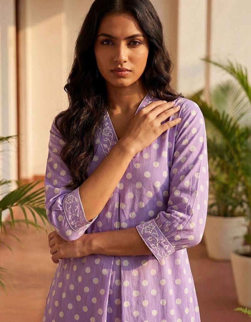 Women Printed Regular Pure Cotton Kurta with Trousers