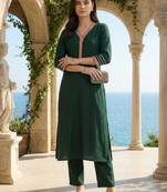 Women Regular Gotta Patti Liva Kurta with Trousers
