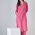 Women Dyed Regular Thread Work Kurta with Trousers