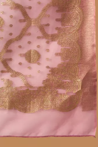 Ethnic Motifs Yoke Design Straight Gotta Patti Liva Kurta with Trousers & Dupatta