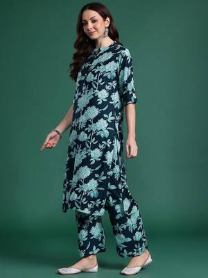 Floral Printed Kurta with Palazzos 5
