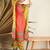 Orange Floral Printed Flared Kaftan Kurta with Trouser