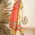 Orange Floral Printed Flared Kaftan Kurta with Trouser
