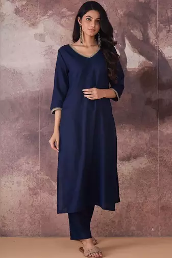 Regular Gotta Patti Kurta with Trousers