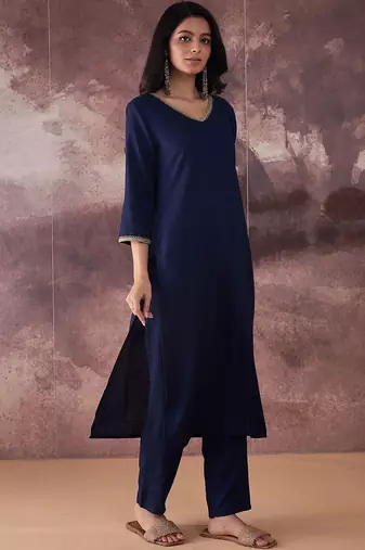 Regular Gotta Patti Kurta with Trousers