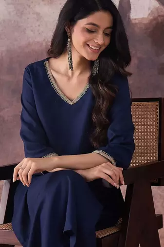 Regular Gotta Patti Kurta with Trousers