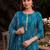 Women Ethnic Motifs Printed Regular Thread Work Linen Kurta with Trousers & With Dupatta