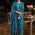 Women Ethnic Motifs Printed Regular Thread Work Linen Kurta with Trousers & With Dupatta
