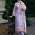Women Floral Printed Regular Thread Work Linen Kurta with Trousers & With Dupatta