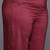 Plus Size Red Embroidered Straight Kurta Trousers With Dupatta Set