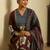 Ethnic Motifs Printed V-Neck Straight Kurta With Trousers & Dupatta