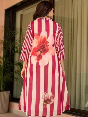 Women Floral Printed Regular Pure Cotton Kurta with Trousers 6