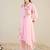 Women Floral Embroidered Cotton Kurta with Trousers