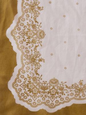 Floral Embroidered Sequinned Pure Cotton Straight Kurta With Trousers & Dupatta 2