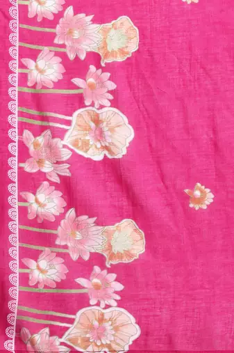 Floral Printed Regular Pure Cotton Kurta with Trousers & Dupatta