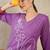 Floral Embroidered V-Neck Straight Thread Work Pure Cotton Kurta With Trouser