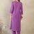 Floral Embroidered V-Neck Straight Thread Work Pure Cotton Kurta With Trouser