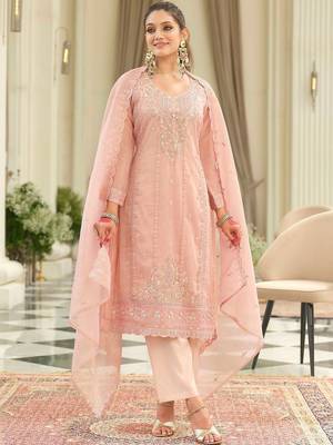 Women Ethnic Motifs Embroidered Regular Sequinned Kurta with Trousers & With Dupatta 1
