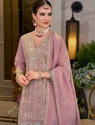 Women Ethnic Motifs Embroidered Regular Mirror Work Kurta with Sharara & With Dupatta 1