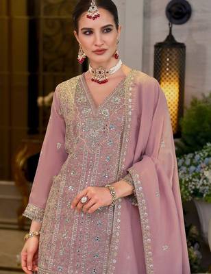 Women Ethnic Motifs Embroidered Regular Mirror Work Kurta with Sharara & With Dupatta 6
