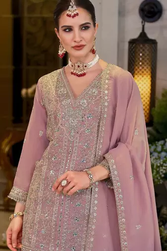 Women Ethnic Motifs Embroidered Regular Mirror Work Kurta with Sharara & With Dupatta