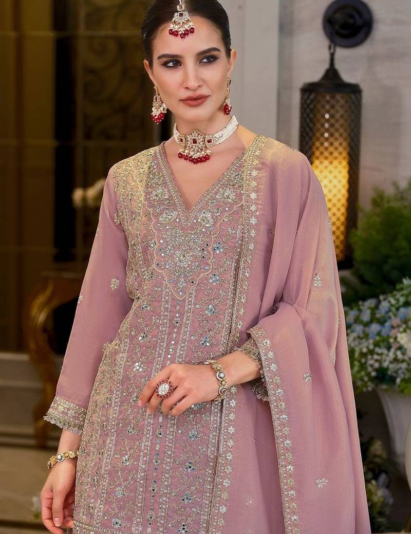 Women Ethnic Motifs Embroidered Regular Mirror Work Kurta with Sharara & With Dupatta