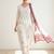 Embroidered V-Neck Thread Work Pure Cotton Straight Kurta With Trousers & Dupatta