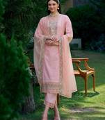 Women Ethnic Motifs Embroidered Regular Mirror Work Pure Cotton Kurta with Trousers & With Dupatta