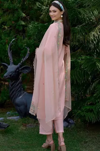 Women Ethnic Motifs Embroidered Regular Mirror Work  Cotton Kurta with Trousers & With Dupatta
