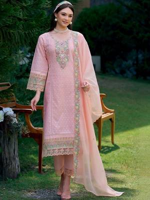 Women Ethnic Motifs Embroidered Regular Mirror Work Pure Cotton Kurta with Trousers & With Dupatta 6