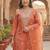 Floral Embroidered Thread Work Straight Kurta With Trousers & Dupatta