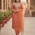 Floral Embroidered Thread Work Straight Kurta With Trousers & Dupatta