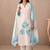 Women Floral Printed Regular Sequinned Linen Kurta with Trousers & With Dupatta