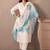 Women Floral Printed Regular Sequinned Linen Kurta with Trousers & With Dupatta