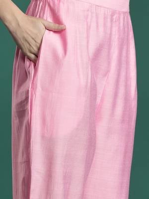 Floral Embroidered Thread Work Kurta with Trousers & With Dupatta 3