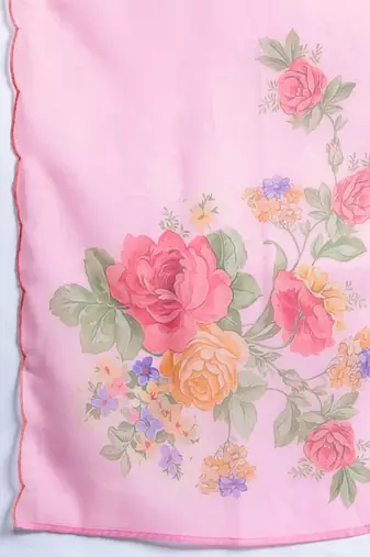 Floral Embroidered Thread Work Kurta with Trousers & With Dupatta