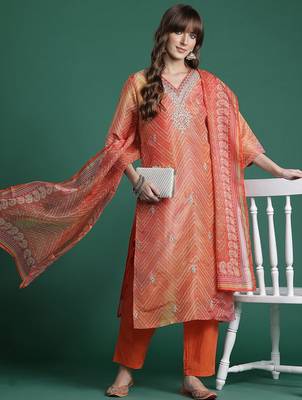 Ethnic Motifs Kurta with Trousers & Dupatta 1