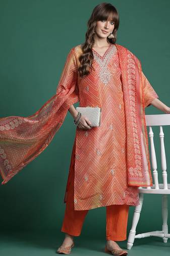 Ethnic Motifs Kurta with Trousers & Dupatta