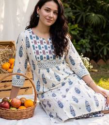 Women Ethnic Motifs Printed Empire Pure Cotton Kurta with Trousers