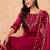 Floral Embroidered Regular Thread Work Kurta with Trousers & Dupatta