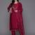 Floral Embroidered Regular Thread Work Kurta with Trousers & Dupatta