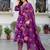 Women Floral Printed Regular Thread Work Pure Cotton Kurta with Trousers & With Dupatta